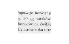 Znajdź błąd w zadaniu. Popraw go. Rozwiąż poprawione zadanie.