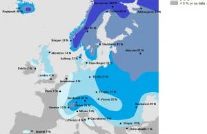 Szansa na białe święta w Europie.