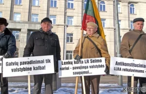 Litwini protestują przeciwko pisowni polskich nazwisk