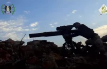 Pierwszy rosyjski T90 w Syrii trafiony pociskiem TOW.