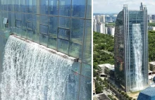 Chińska firma buduje sztuczny wodospad na ścianie drapacza chmur
