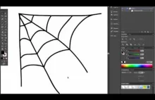 Corner spider web - Adobe Illustrator tutorial. Easy and quick way to draw.