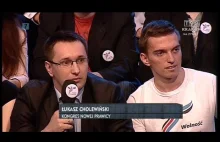 Młodzież kontra 498: Łukasz Cholewiński (KNP) vs Jerzy Wenderlich (SLD)...