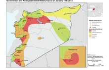 Mapa walk w Syrii - tak przebiegają linie frontu