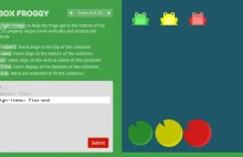 Flexbox Froggy - gierka pozwalająca nauczyć się jak działa flexbox w HTML 5
