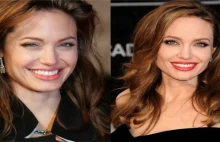 Na którym zdjęciu Angelina uśmiecha się szczerze?