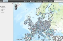 System "Airbase" - Mapy jakości powietrza w UE, na przestrzeni ostatni 20 lat.