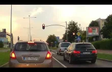 Kierowca BMW ignoruje przepisy ruchu drogowego