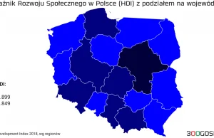 Podział na bogaty Zachód i biedny Wschód w Polsce już nie obowiązuje