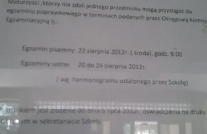 Nie mogła zdać matury, bo dyrektor szkoły pomylił daty