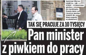 Sienkiewicz przychodzi do pracy z piwkiem!