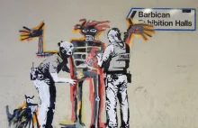 Banksy i dwie jego prace w Londynie na styl Basquiata