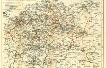 Mapy linii kolejowych w Europie Środkowej w latach 1830-1888