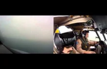 Lądowanie Grumman C-2 Greyhound na USS Carl Vinson - Widok z dwóch kamer