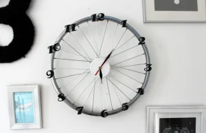 Oryginalny zegar - zrób go z koła od roweru