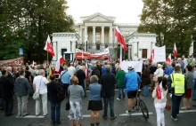 Manifestacja przed ambasadami Rosji i Niemiec - Mokotów