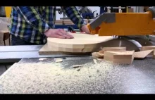 Jak wygląda proces wycinania koła z drewna na pile stołowej