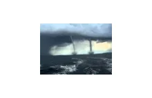 Podwójne wodne tornado.