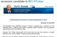 Manipulacja na głównej: Martin Schulz wcale nie chwali czystek w Turcji.
