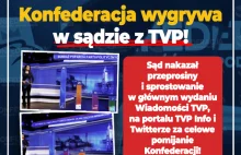 Konfederacja wygrywa w sądzie z TVP! Sąd nakazał przeprosiny.