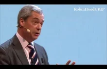Nigel Farage przemawia na konferencji dziennikarzy mediów głównego nurtu