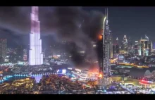 Time-lapse płonącego wieżowca w Dubaju