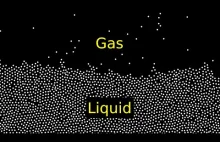 Symulacja fizyczna nt. formowania się ciał stałych, cieczy i gazów.