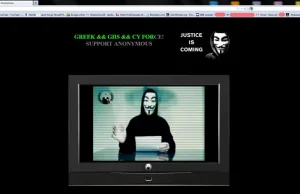 Anonymous zaatakowali stronę ministerstwa Sprawiedliwości w Grecji