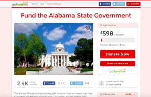 Alabama senator launches GoFundMe for state's $250 million debt | Its My...