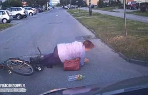 Kobieta spadła z roweru bo? Kierowca jechał zgodnie z przepisami (Zobacz...