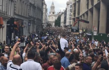 Manifestacja angielskich kibiców w Londynie