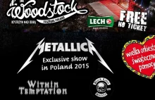 Metallica zagra na Przystanku Woodstock 2015! Owsiak rozbija bank.