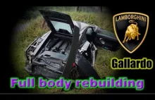 Odbudowa totalnie rozwalonego Lamborghini Gallardo przez Litewskiego blacharza