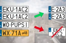 Polskie małe tablice do aut amerykańskich nie pasują do aut amerykańskich
