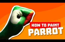 Tutorial: How to paint Parrot on hand Jak namalować Papugę na ręce
