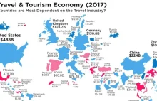 Kraje według ich uzależnienia od turystyki