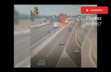 Wybuch cysterny na autostradzie we Włoszech (Bolonia)