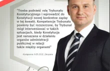 Andrzej Duda o roli TK gdy jeszcze nie był prezydentem.