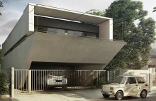 Polak zaprojektował dom z betonu. Motoryzacyjny szczegół zachwyca