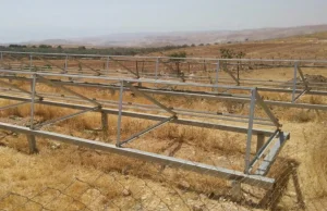 Palestyńskie panele solarne jednak należą do Izraela