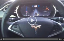 Tesla P90 2016 - autopilot, samochód, jeździ sam w rękach Polaka VIDEO