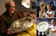 Polak graweruje trofea Wimbledonu.