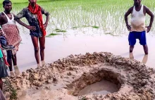 'Meteorite' smashes into field in India