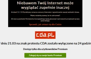 CDA.pl niedostępne w proteście przeciw dyrektywie o prawach autorskich....
