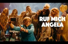 Angela Merkel i parodia z jej polityki migracyjnej. Piękna parodia i teatr.
