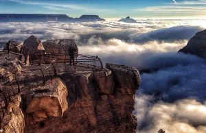 Zjawiskowa inwersja temperatury w Grand Canyon. Chmury zalały przełom.