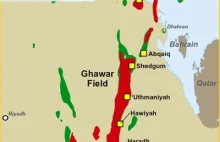 Ghawar Field - miejsce na mapie produkujące 6,5% ropy na świecie