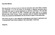 Angela Merkel do 2007 roku miała tajne konta w banku Julius Baer słynącym...