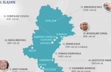 Mapa polskich milionerów - 2015