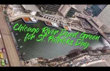 Zielona rzeka Chicago z okazji dnia św. Patryka